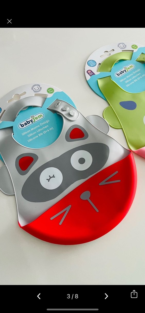 BabyJem Renkli Silikon Bebek Önlüğü - Görsel 3