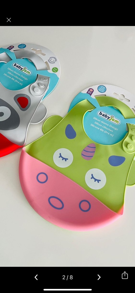 BabyJem Renkli Silikon Bebek Önlüğü - Görsel 2