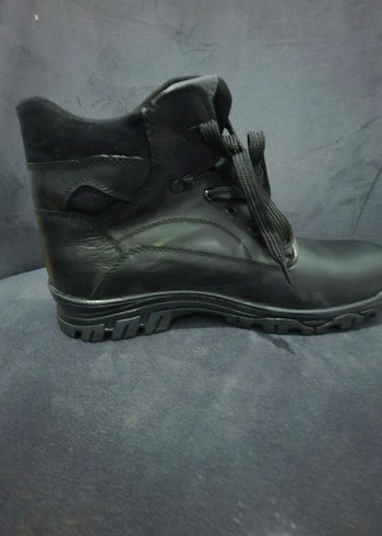 Siyah Erkek Biker Botları Tokalı orjinal deri - Görsel 4