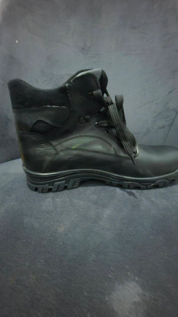 Siyah Erkek Biker Botları Tokalı orjinal deri - Görsel 4