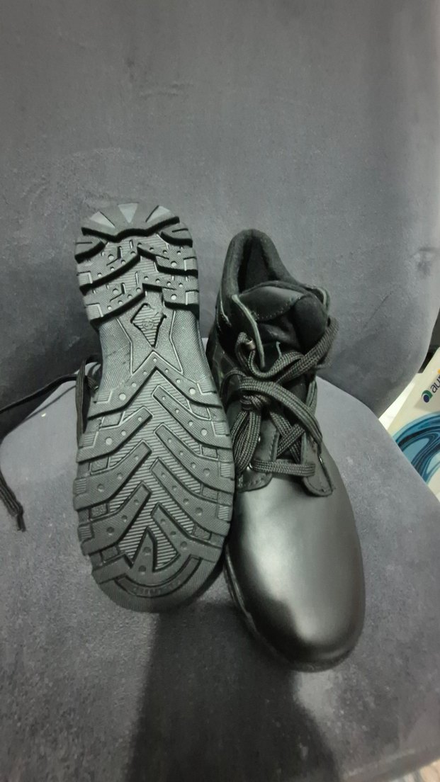 Siyah Erkek Biker Botları Tokalı orjinal deri - Görsel 3