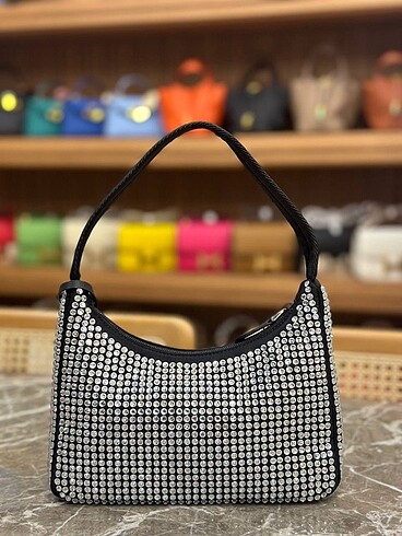 Beden Satin Mini Bag Kristal Taşlı