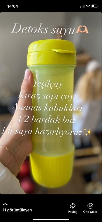 750 ml detoks şişesi