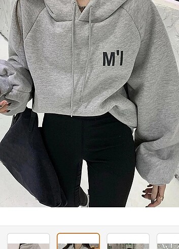 H&M Gri Sweatshirt 