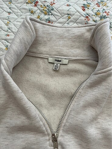 m Beden camel Renk MAVİ JEANS CROP SWEAT