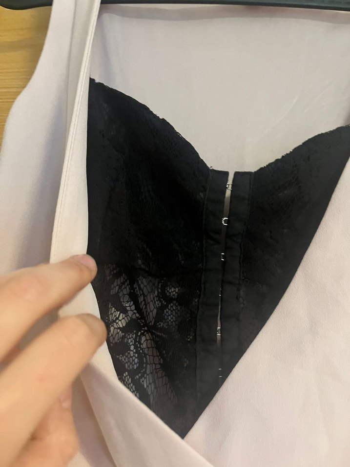 Bershka önğ dantelli büstiyerli V Yaka Tulum - Görsel 3