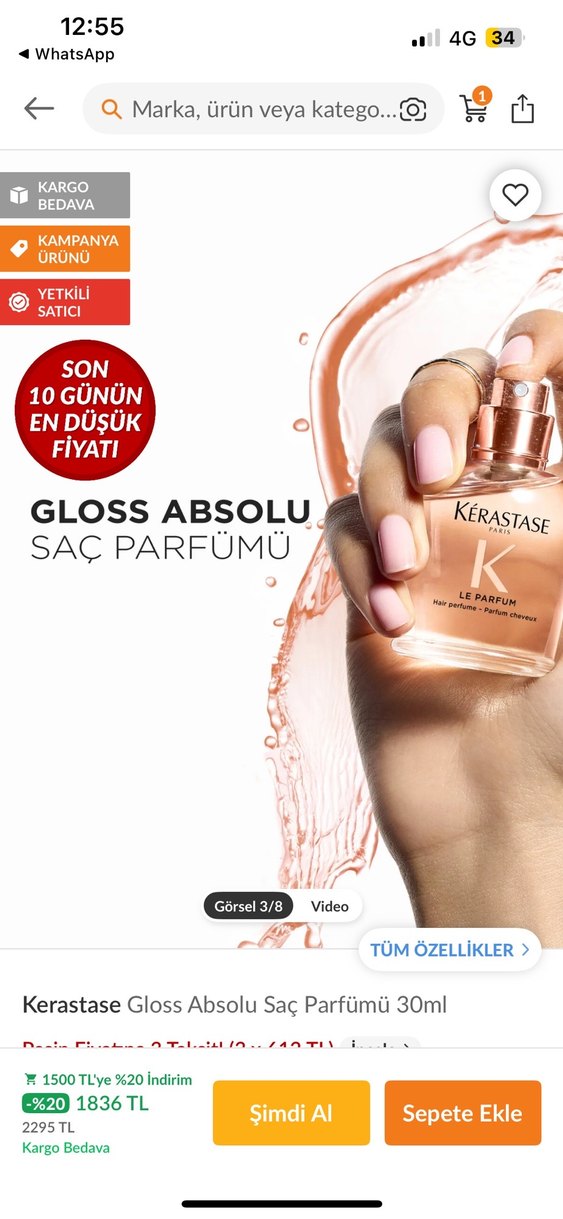 Kerastase Gloss Absolu Saç Parfümü 30Ml - Görsel 2