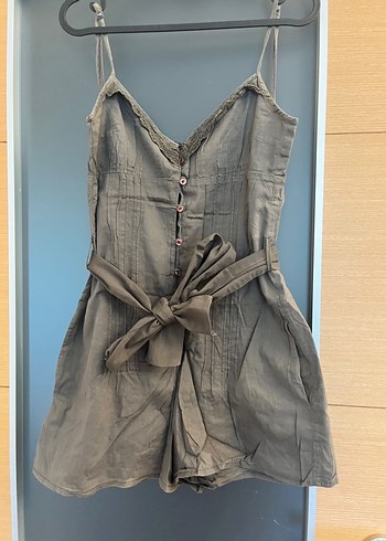 Mango Kemerli Şort Tulum - Görsel 2