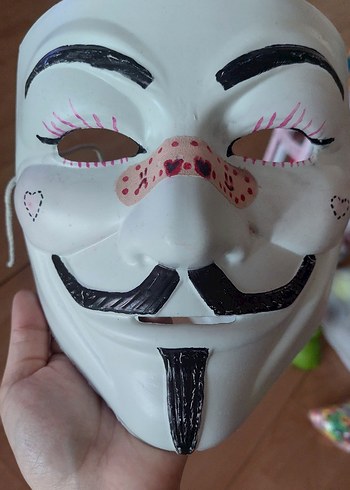 Beyaz v for vendetta Maskesi