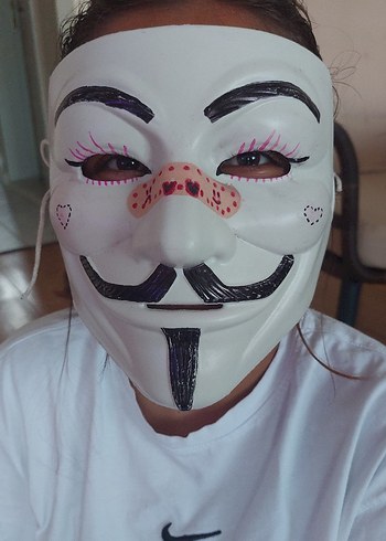  Beyaz v for vendetta Maskesi
