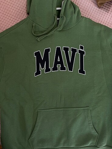 m Beden Mavi sweatshirt yeşil renk orijinal