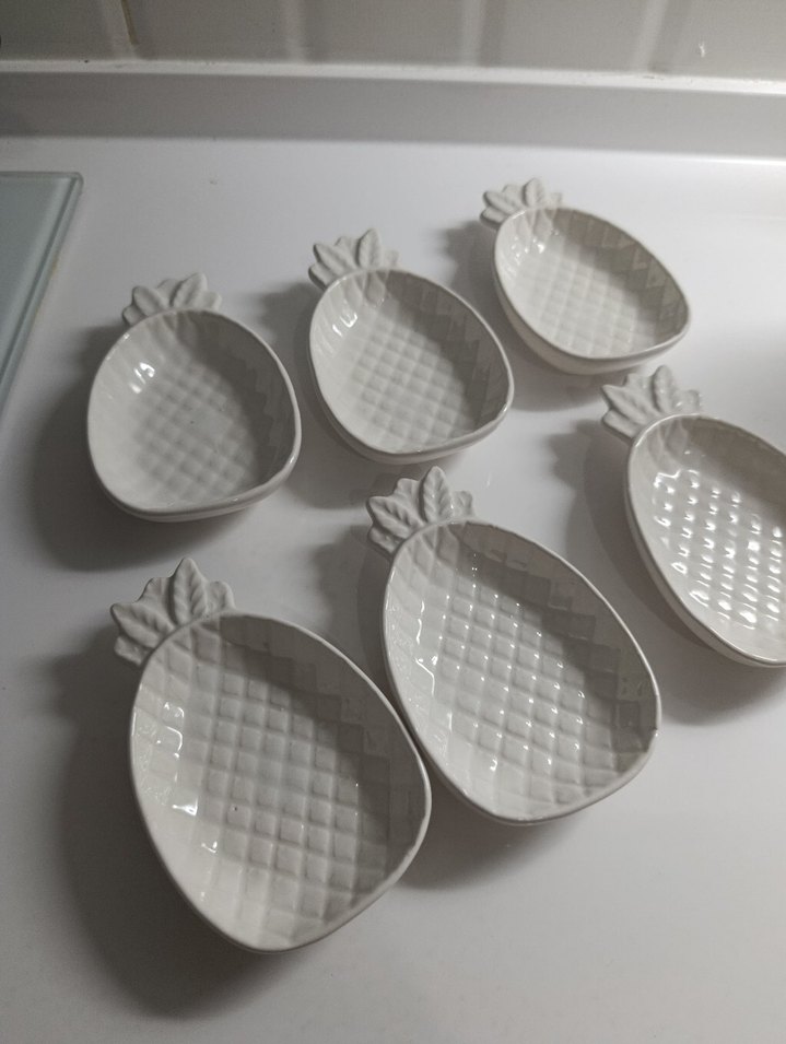 Beyaz Ananas Tasarımlı Bohem Tabak Seti - Görsel 3