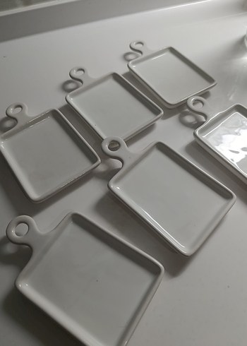 Beyaz Seramik Küçük Tabaklar - Görsel 2