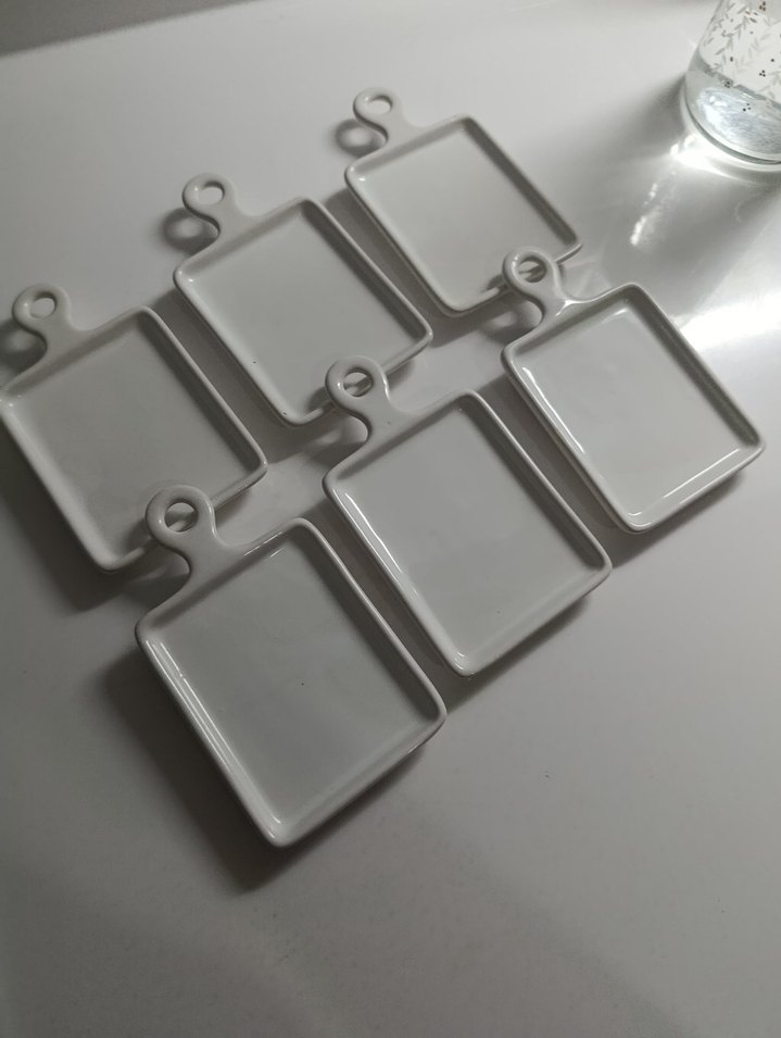 Beyaz Seramik Küçük Tabaklar - Görsel 4