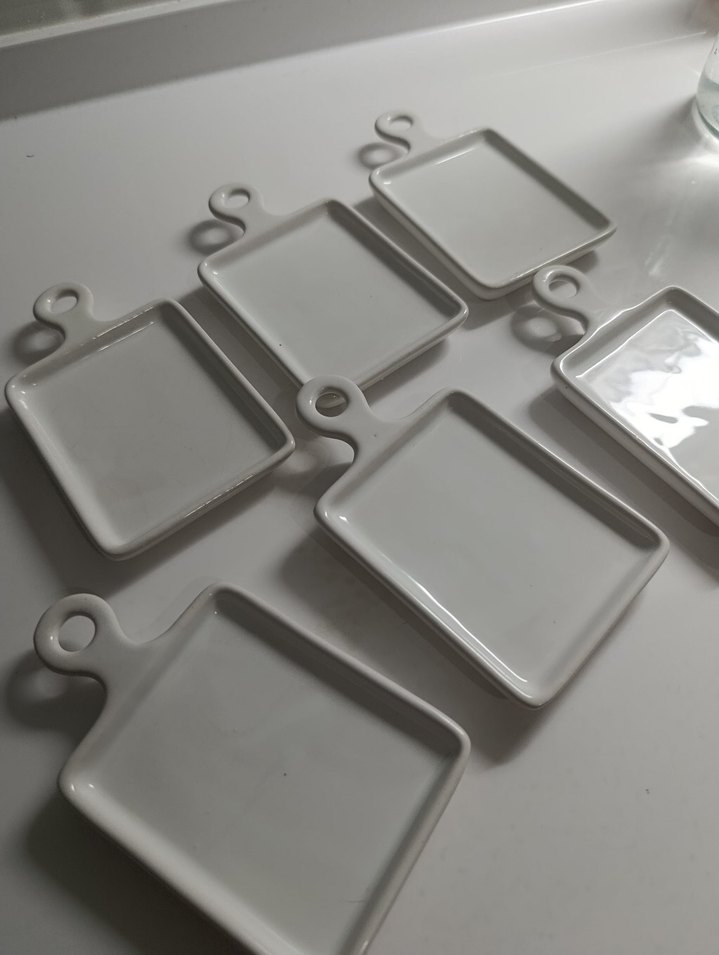 Beyaz Seramik Küçük Tabaklar - Görsel 2