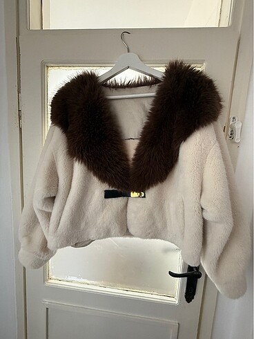 Peluş crop kürk