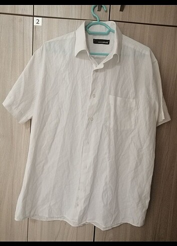 vintage beyaz kısa kollu gömlek