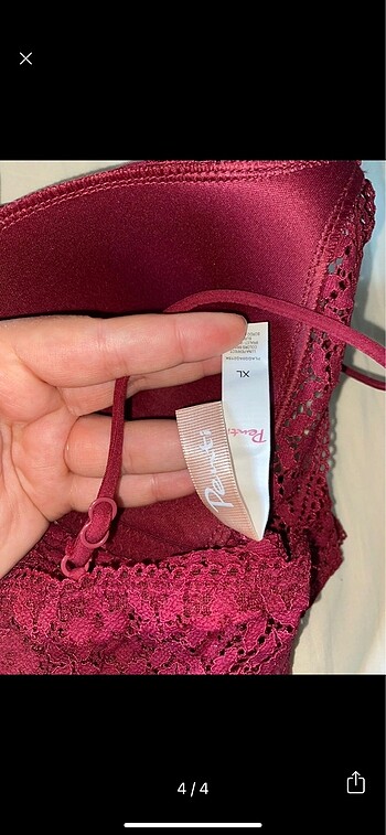 xl Beden bordo Renk Penti bordo iç çamaşırı takımı