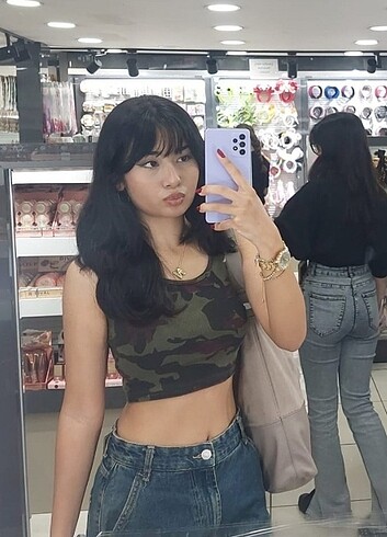Kamuflaj Desenli Crop