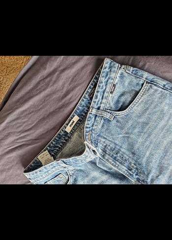 Gri Mavi Kadın Denim Midi Jean