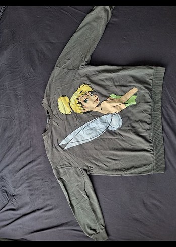 LC Waikiki Gri Baskılı Kadın Sweatshirt
