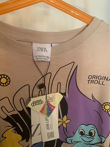 13-14 Yaş Beden ZARA uzun kollu tshirt