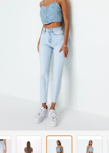 Trendyol & Milla Yuksek Bel Acik Mavi Denim Jean