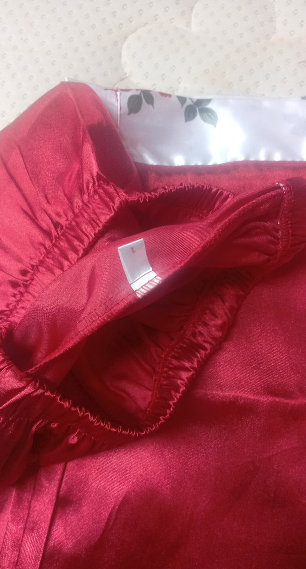 Kırmızı Çiçek Baskılı Kadın Pijama Takımı - Görsel 3