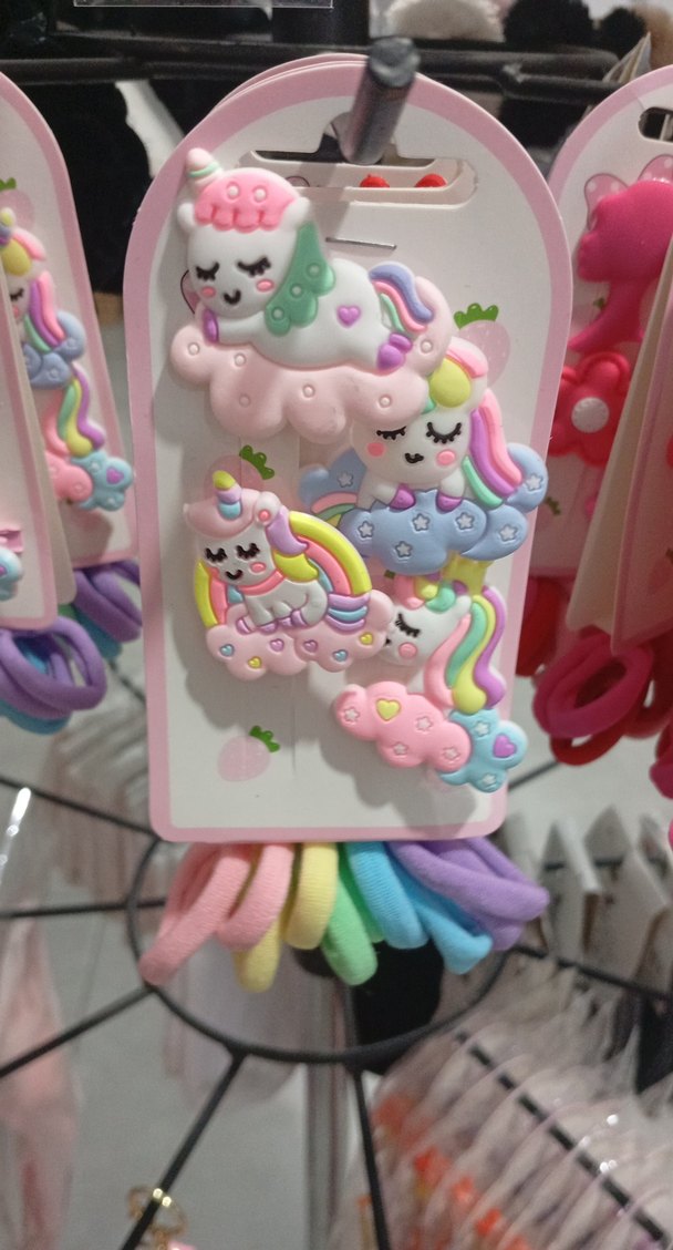 Renkli Elastik Çocuk Saç Bantları ve Tokalar - Görsel 3