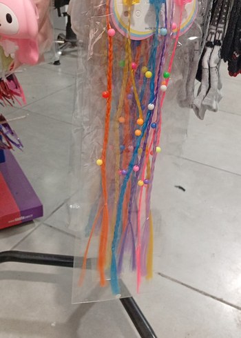 Renkli Püsküllü bonçuklu Çocuk Saç Tokası - Görsel 3