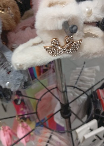 Renkli Kürklü Kadın Saç Tokaları - Görsel 6