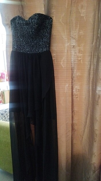 Koton Straplez siyah elbise