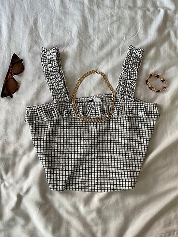 m Beden beyaz Renk Zara crop