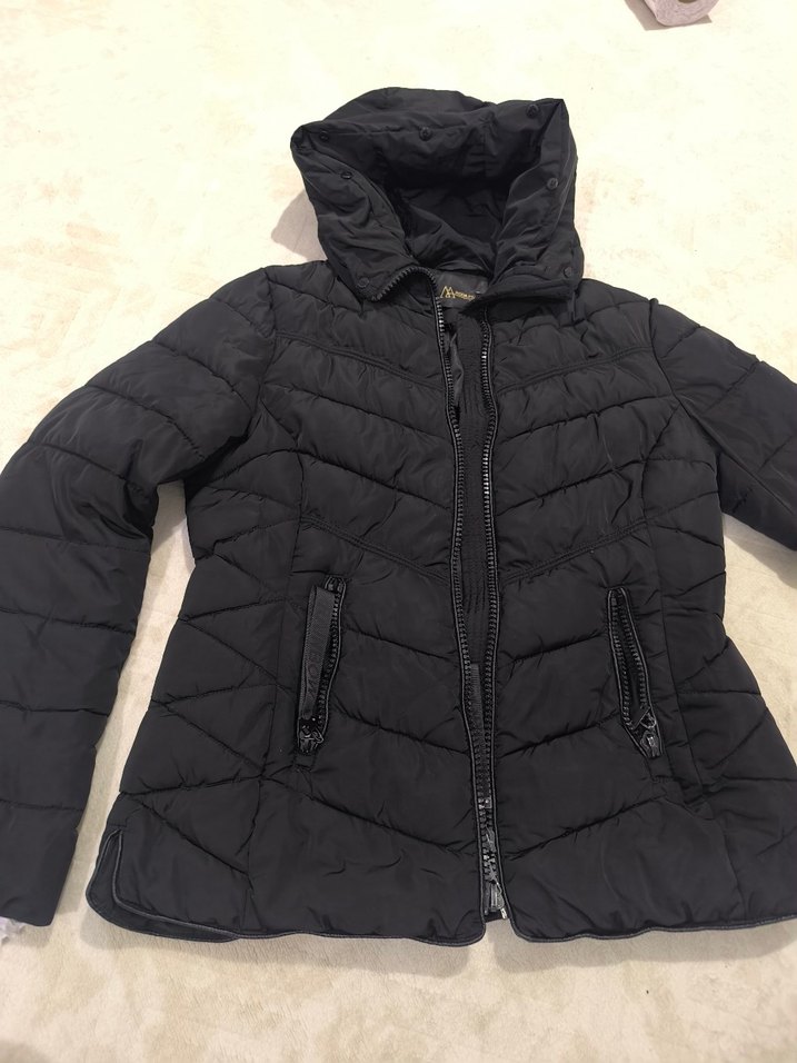 Siyah Fermuarlı Kadın Kışlık Mont - Görsel 3