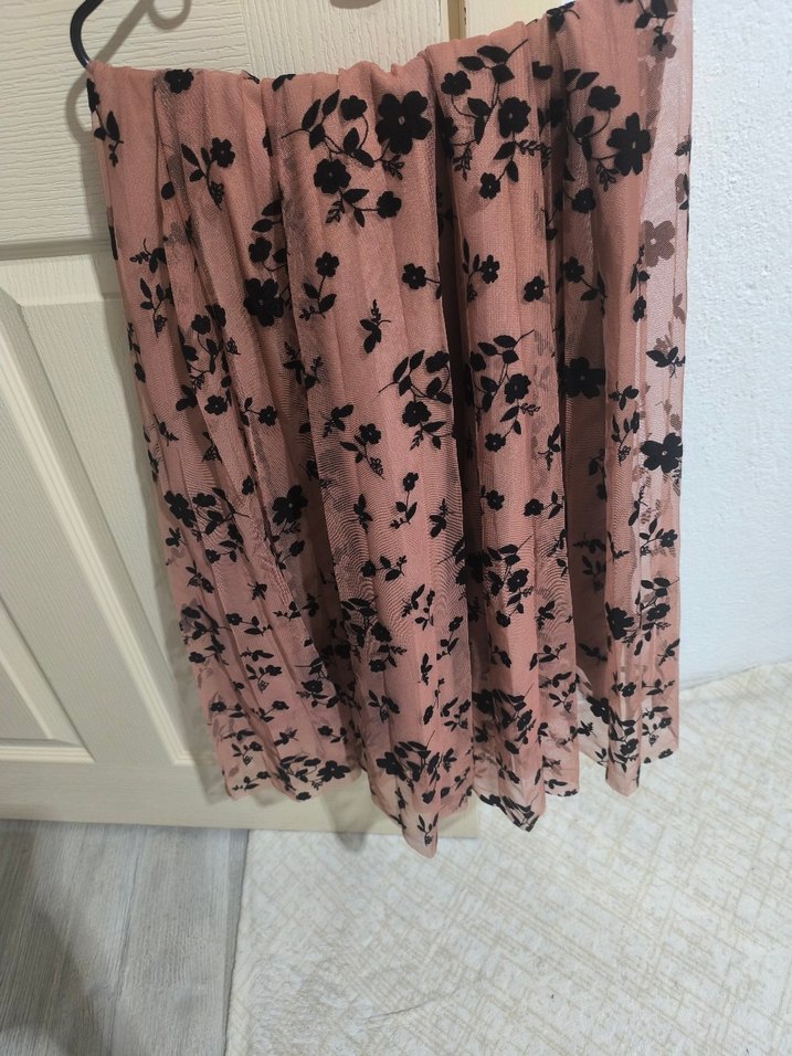 Pembe Midi Kadın Etek - Görsel 2