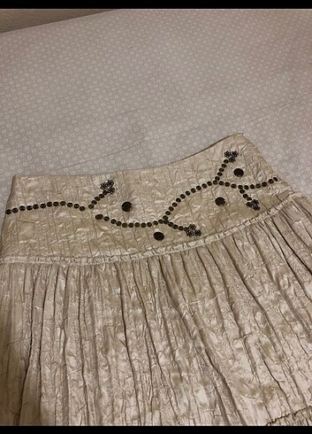 Bej vintage etek