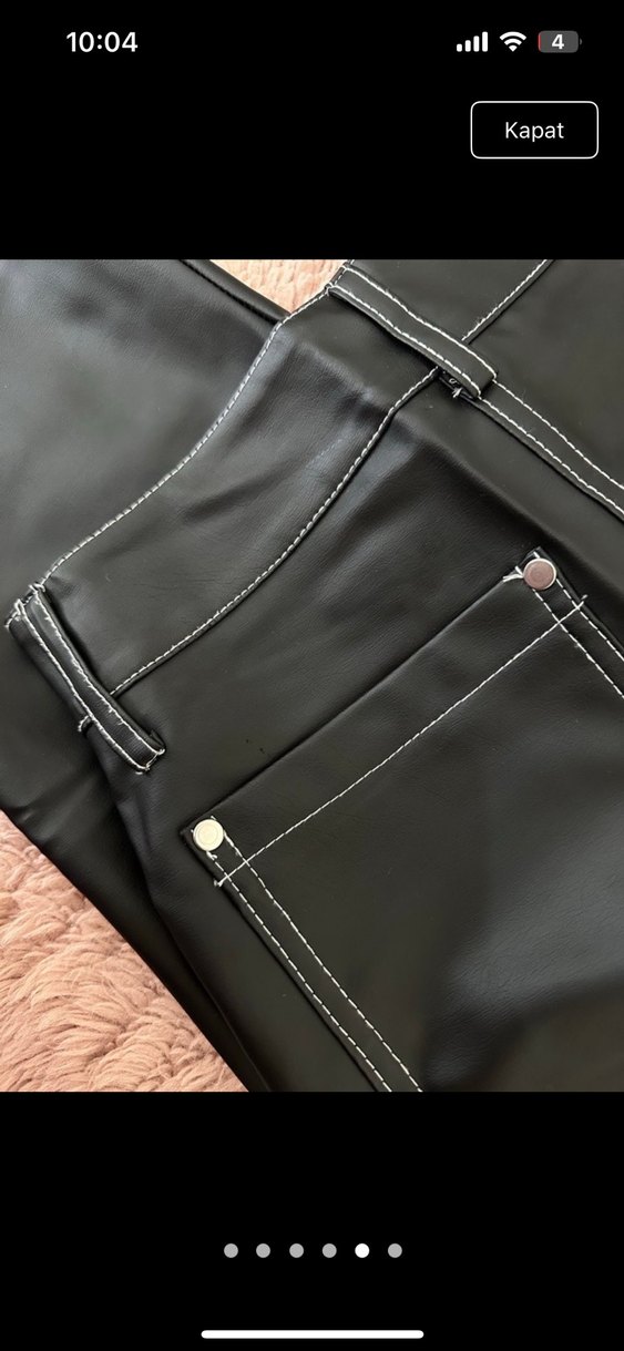 Kadın Deri pantolon - Görsel 5