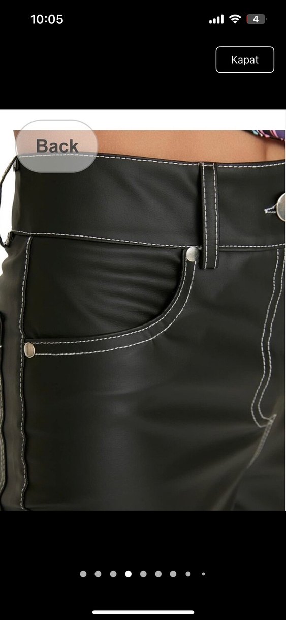 Kadın Deri pantolon - Görsel 2