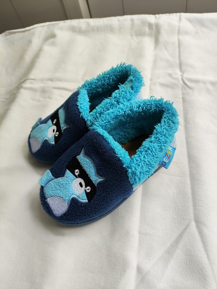 Erkek Çocuk Mavi Nakışlı Sıcak panduf - Görsel 2