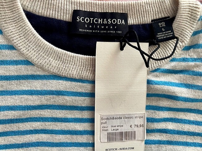 l Beden çeşitli Renk Scotch & Soda Organik Koton ince kazak