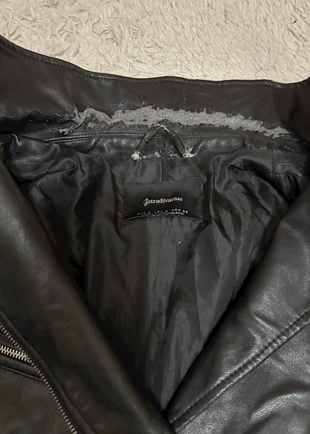 Siyah Biker Deri Ceket - Görsel 2