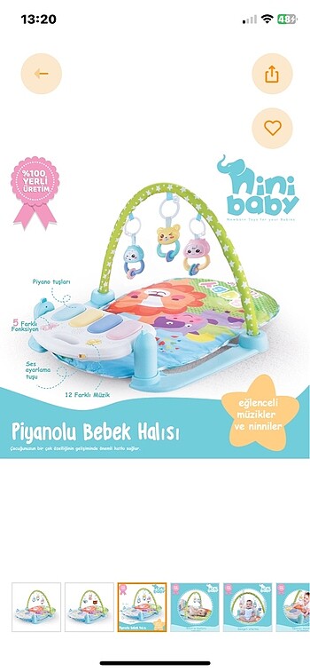 Ninibaby piyanolu oyun halısı