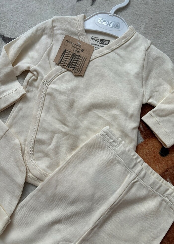 Hello baby yenidoğan set organik pamuk - Görsel 2