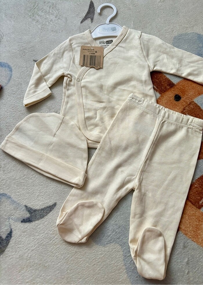 Hello baby yenidoğan set organik pamuk - Görsel 3