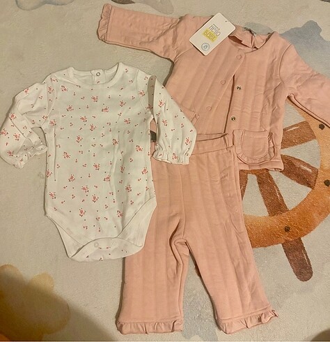 6 Ay Beden çeşitli Renk Hello baby kışlık 3 lü set