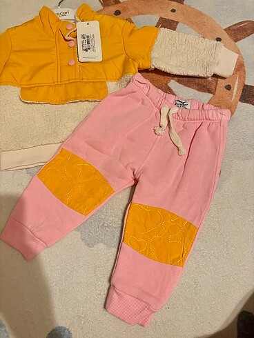 9-12 Ay Beden çeşitli Renk Hellobaby kışlık set kız çocuk