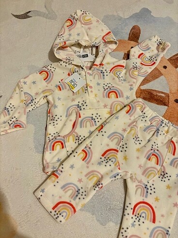 1 Yaş Beden çeşitli Renk Hello baby polar set