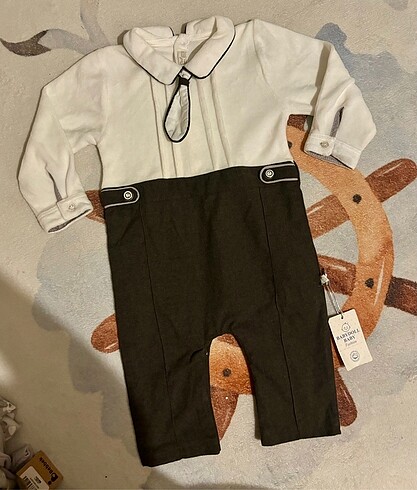 HelloBaby Hello baby kışlık kravatlı tulum
