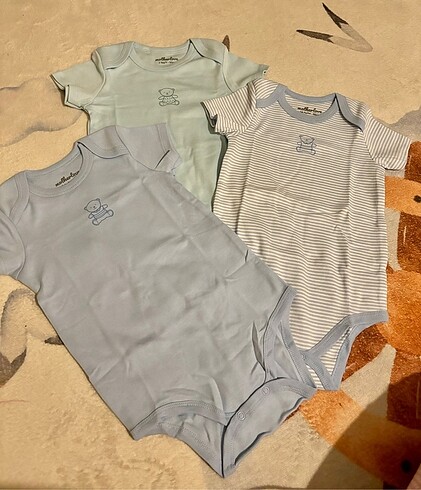 2 Yaş Beden çeşitli Renk Motherlove yarımkol organik pamuk zıbın