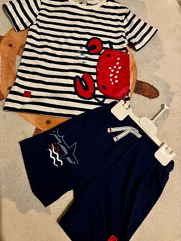 3 Yaş Beden çeşitli Renk Hello baby yazlık set